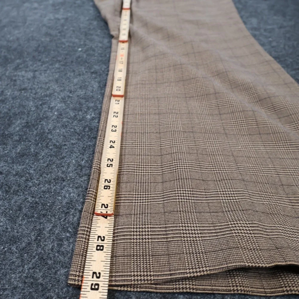 Jones New York Dress Pants Womens 18W Brown Excellent Plaid Stretch Trousers - Picture 4 of 10